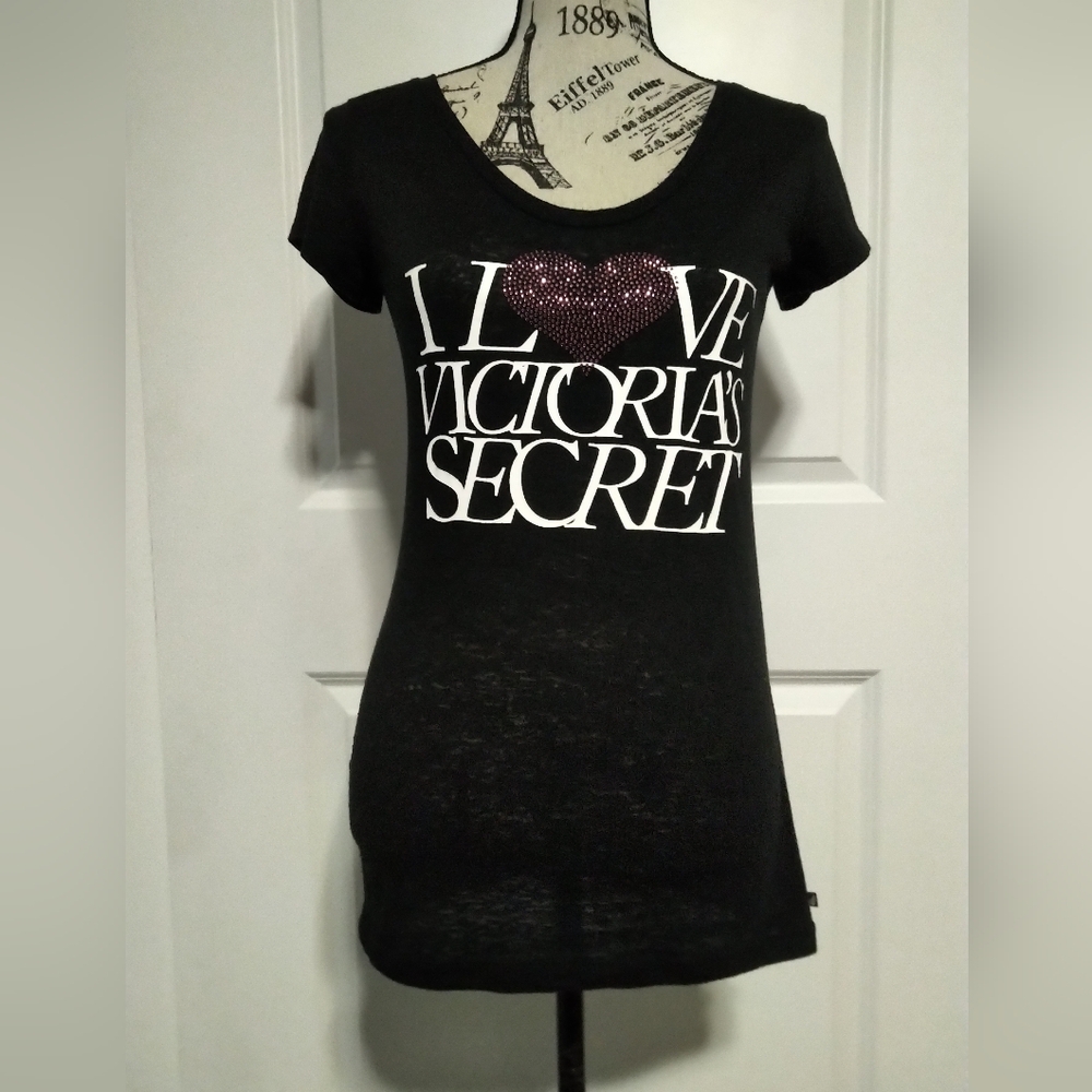 NEW Victoria's Secret Black Supermodel Essentials Tee